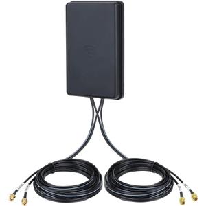 Eightwood 4G LTE + WiFi 6E MIMO Antenna with Dual SMA & RP-SMA Connectors,600MHz-6000MHz Wide Band, Adhesive Mount Antenna with 9.8ft Cable for Industrial Cellular Router, CPE, IoT Gateway, Hotspot