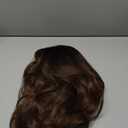 NAYOO Long Ombre Brown Wavy Wig for Women 26 Inch Middle Part Curly Wavy Wig Natural Looking Synthetic Heat Resistant Fiber for Daily Party Use (Ombre Brown)