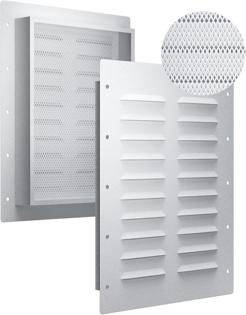 2 Pack Heavy-Duty Steel Shipping Container Vents 11.26"x14", Weatherproof Louvered Air Vent Panels for Shipping Containers, Improve Airflow & Reduce Condensation, Rust-Resistant Container Accessories