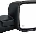 Side View Mirror Replacement Fit for fit 2011-2013 Dodge Ram 1500 3500 2011-2015 Ram 2500 2009-2010 Dodge Ram 1500 Black Power Heated Turn Signal Light Manual Folding Passenger Side Mirror