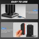 RHOTALL Charging Dock Compatible with Nintendo Switch 2 joycon Controllers, 4 in 1 Fast Charger Station for Switch 2 with LED Indicator and Charger Cable,Magnetic & Non-Slip Base Charging Accessories