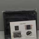 Homecor Silverware Organizer - Expandable Large Kitchen Drawer Organizer Utensil Organizer with 2 Removable Knife Blocks, 22"x 19"Cutlery Tray Drawer Dividers for Kitchen Flatware(6-9 Slots) (Black)