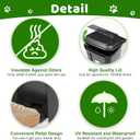 Dog Poop Trash Can Outside, 20L/5Gallon Pedal and Removable Inner Waste Bin, Outdoor Dog Poop Trash Can with 100 Bags, Pet Waste Container for Garden, Black