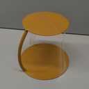 1PC Top 3.93'' High 5.9'' Base 7.87'' Gold Metal Floating Cake Spacer Separator for Wedding Party Birthday Compartment Stand Yellow