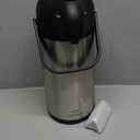 Cresimo Coffee Carafe for Keeping Hot 102oz Airpot Coffee Dispenser with Pump & Stainless Steel Table Tent Signs - 3L Airpots for Hot Beverages - Easy-to-use Insulated Coffee Carafe & Beverage Labels