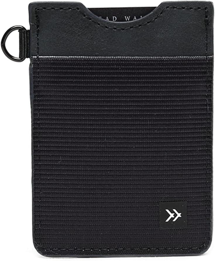 Thread Wallets Ultra Slim Minimalist Card Holder Wallet (Black)