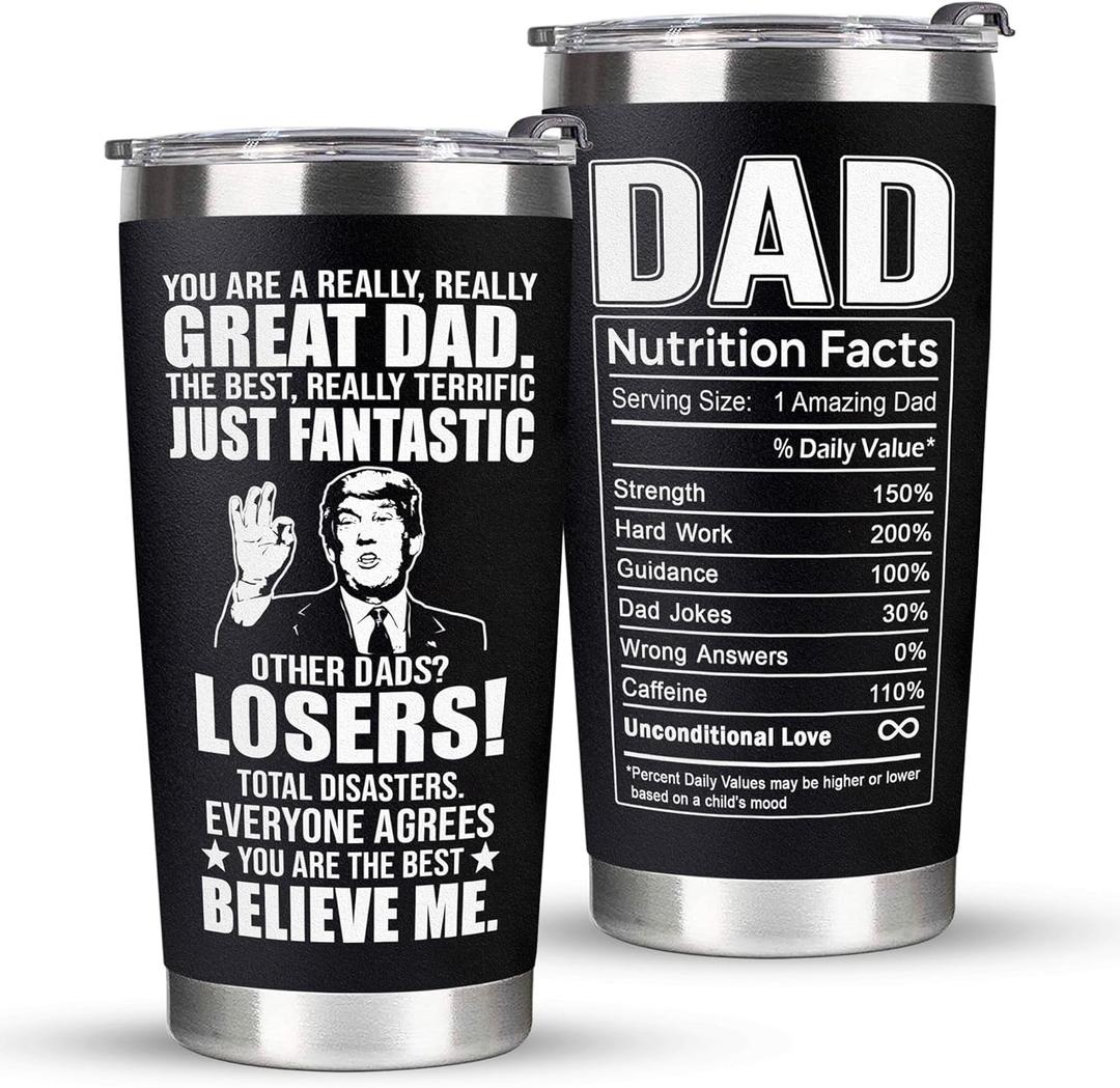 Father's Day Gifts for Dad, Men - Gifts for Dad from Daughter, Son - Dads Birthday Gift Ideas, Birthday gifts for Dads, Fathers - Best Dad Ever Gift, Best dad Tumbler, 20 OZ dad Cup