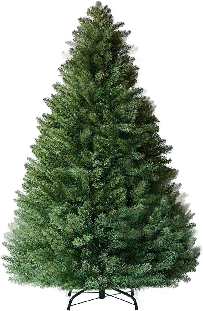 CASA CLAUSI 6ft Artificial Christmas Tree Premium Pine Xmas Tree with 1000 Branch Tip, 1 Minute Christmas Tree Unlit Realistic Holiday Party Décor for Home Office, Foldable Stand, Easy Assembly (Yellow-green)