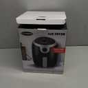 COSMO COS-23AFAKB 2.3 Quart Electric Small Air Fryer with Temperature Control, Timer, Auto Shut-Off, Non-Stick Frying Tray, 1000W Compact Mini Air Fryer (2.3 Quarts, Stainless Steel/Black)