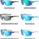 2 x 1/2/3 pcs Youth Baseball Glasses Boys Girls UV400 Kids Teen Softball Sunglasses Child Young Men Women Bike Football Eyewear - NY1