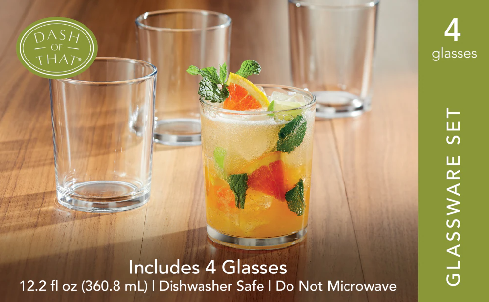 Dash of That® Glassware Set, 12.2 fl oz
