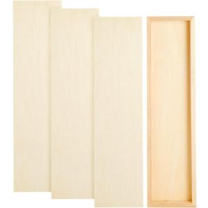 Bright Creations Unfinished Wood Panels for Panel Painting & Blank Canvas - Cradle Boards for Porch Sign Blanks - Long Wood Boards for Crafts & Wall Decor - 6 x 23 x 0.84 in, Pack of 4
