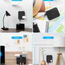 Black Flat Plug Extension Cord, HANYCONY 5ft Power Strip with 4 USB Ports(2 USB C), 4 Widely Outlets Extender, Wall Mount, Desk Charging Station for Office, School, Travel and Dorm Room Essentials