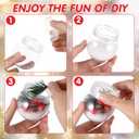 BESTOYARD Pack of 20 3-Inch DIY Snow Globe Water Globes, Clear Plastic with 55mm Screw Off Cap Reusable Kit for Bulk DIY Crafts, Valentines, Xmas, Fillable Commerial Holiday Projects