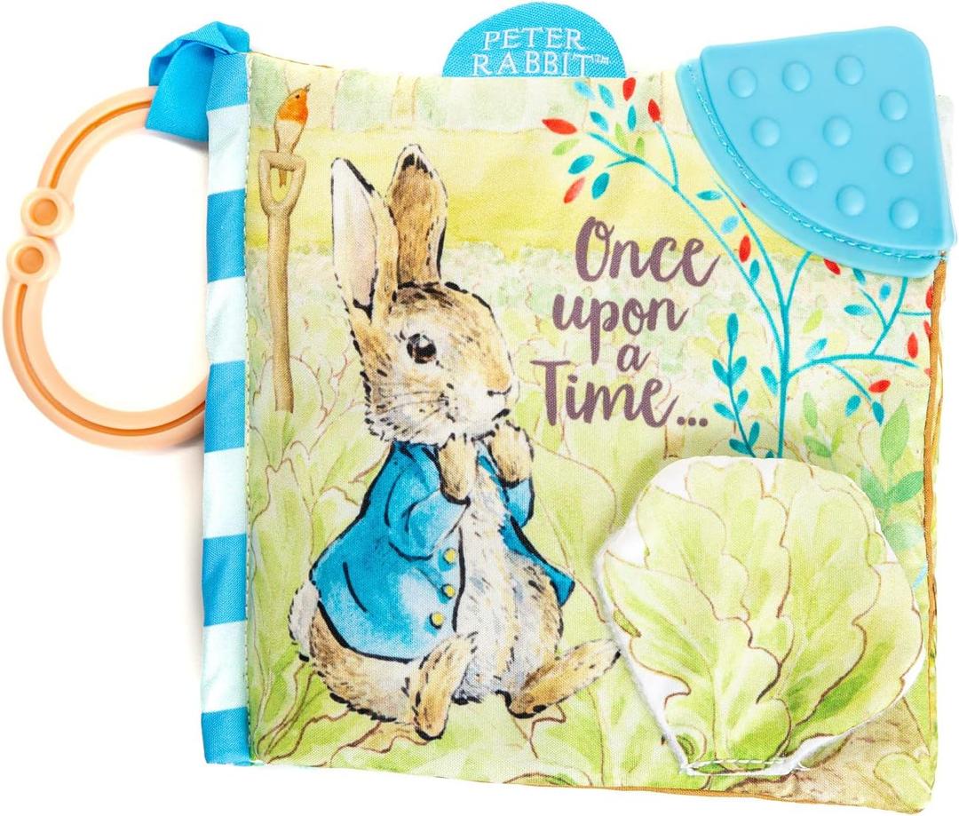 KIDS PREFERRED Peter Rabbit Soft Book with toy, Teether and Crinkle, 5 Inches