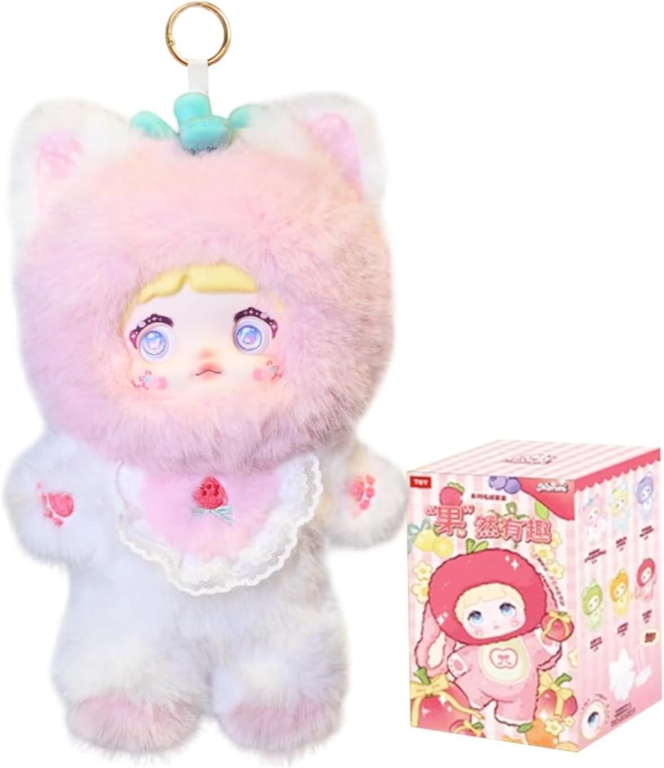 CALEMBOU Plush Blind Box, Kawaii Nommi Fruit Series Stuffed Blind Box Doll, Kawaii Mystery Vinyl Plush Toys Collectible for Birthday Gift (Nommi Fruit 1pc)