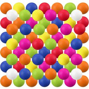 Junkin 80 Pcs Foam Golf Balls Rubber Practice Balls Realistic Feel and Flight Sport Training for Indoor or Outdoor Backyard Golf Training