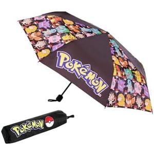 Pokémon Pokemon Umbrella for Adults Teens Kids - Folding Telescopic Umbrella Lightweight Travel School Work Gifts (Bag Not Included)