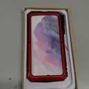 Compatible with Samsung Galaxy S21 Case, Aluminum Metal Gorilla Glass Waterproof Shockproof Military Heavy Duty Sturdy Protector Cover Hard Case (Red)