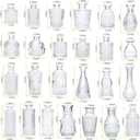 Brajttt Glass Bud Vase Set of 32 pcs,Bud Vases in Bulk,Small Vases for Centerpieces, Mini Flower Vase Bulk for Rustic Wedding Home Table Decorations