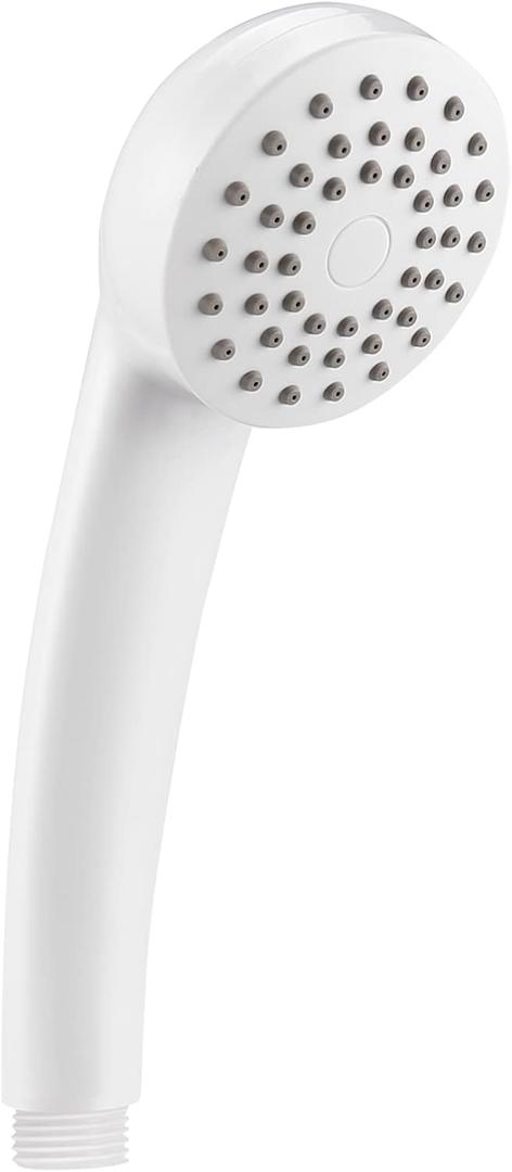 Hand-held filtered shower head, simple pressurized shower head, large water output and fall resistance, suitable for home and outdoor (White)