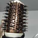 Travel Hair Dryer Brush, Nano Titanium 2 Inch One Step Hair Dryer & Styler Volumizer, Mini Oval Hot Air Brush, White and Rose Gold, HB004