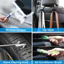 AUTODECO 40Pcs Car Wash Detailing Kit Cleaning Kits with Foam Gun Sprayer Vacuum with Long Cord Drill Brush Large Wash Mitt Towels Complete Interior Exterior Car Washing Supply Set Black