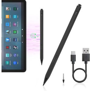 AMZ Fire Tablet Stylus Pen for Amazon Fire Max 11 (2023 Release) & Amazon Fire HD 10, (13th Gen, 2023 Release) Tablets,Stylus with USB-C Fast Charging, 4096 Fine Control