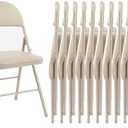 Sweetcrispy Folding Chair 12 Pack, Leather Padded Folding Chairs, Sturdy Metal Foldable Chairs, Easy to Use and Store, Outdoor and Indoor, for Home, Office, Party, Comfy