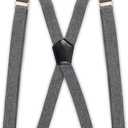 DOCKERS Men's Solid Suspender (Textured Gray)