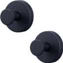Suction Cup Hooks for Shower, Bathroom, Kitchen, Glass Door, Mirror, Tile  Heavy Duty Waterproof Matte Black Shower Hooks for Hanging Towels, Loofah, Robe, Coat, Wreath Holder (2-Pack)