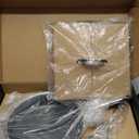 USELUCK-Non-electric deep fryers Hybrid Nonstick 5.5-Quart Deep Saut Pan with Tempered Glass Lid, Stay-Cool Handle, Dishwasher-Friendly, Oven-Safe, Induction Ready, Compatible with All Cooktops (Single Helper Handle)