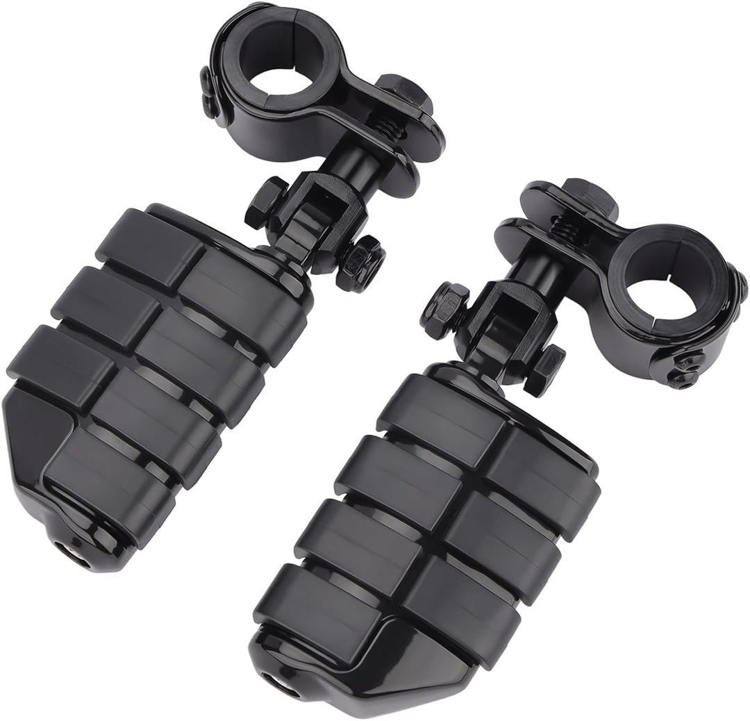 Motorcycle Highway Foot Pegs, Highway Footrest Fit for Harley Touring Yamaha Honda Suzuki Kawasaki 25mm 32mm 34mm Engine Guard (Gloss Black)