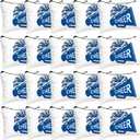 20 Pcs Cheer Makeup Bag Cheer Teams Senior Night Gifts Canvas Makeup Case Cheerleader Teams Gifts Zipper Pouch for Cheerleading Teammates Party Supplies(Blue)