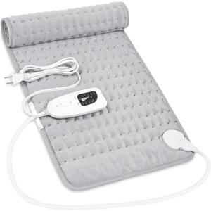 Heating Pad,Electric Heating Pads for Back,Neck,Abdomen,Moist Heating Pad for Shoulder,Knee,Arms and Legs,Dry & Moist Heat & Auto Shut Off Birthday Gifts for Women Mothers Day(Light Gray, 24''12'') (12" x 24")