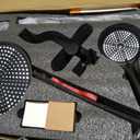 Outdoor Shower, 3 Functions Outdoor Shower Fixture SUS304 Stainless Steel Rain Shower Kit Faucet High Pressure Wall Mount 10 Inch Showerhead and Handheld Spray Combo,Single Handle, Matte Black