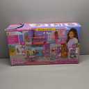 Barbie Vacation House, 2-Storey Fully-Furnished Barbie House with 6 Play Areas, Swing Chair Elevator, 30 Accessories, Fold and Store, Toys for Ages 3 and Up, One Toy House, HCD50