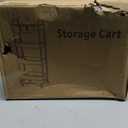 4 Tier Rolling Utility Cart with Drawer, Storage Organizer Cart with 2 Lockable Wheels, Multifunctional Rolling Storage Cart for Bathroom, Kitchen, Craft, Makeup, Baby Essentials, Pink