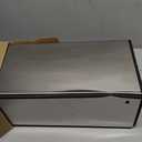 Brabantia Rectangular Fall Front Bread Box | Matt Steel | Large Metal Front Opening Bread Store for Kitchen Countertop | Flat Top for Extra Storage, Magnet Closing Lid | Fits 2 Loaves