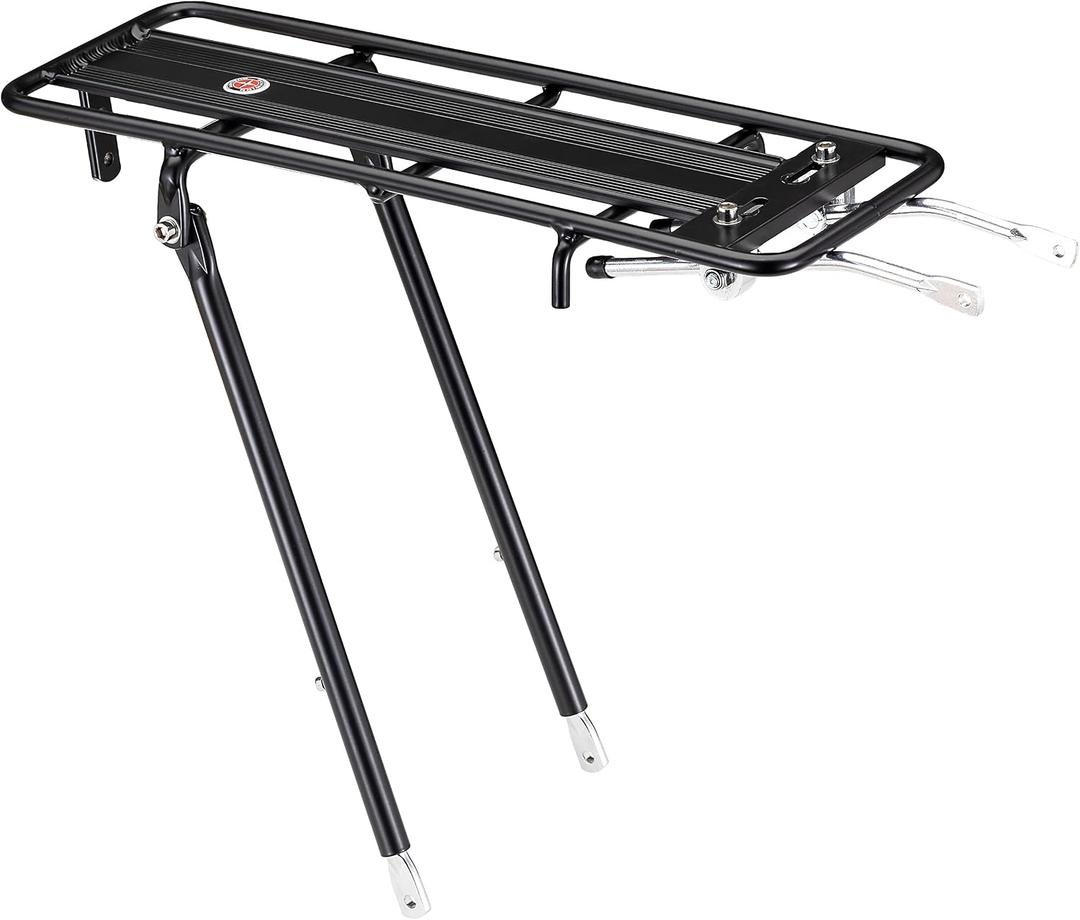 Schwinn Rear Bike Rack, 26 lb Capacity, Lightweight, Compact and Durable Construction, Fits Most Adult Bicycle Frames, Cargo Options for Backpack, Baskets & More, Bicycle Rack for Back of Bike