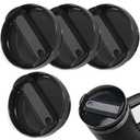 4 Pack Tumbler Lid Replacement for 40 oz Stanley Cup, Spill Proof Clear Replacement Lids Fit for Stanley Travel Tumbler, Reusable Accessories Cover Black