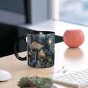 Mushroom Ceramic Coffee Mug Novelty 11 OZ Mugs with Handle Funny Tea Cup Gifts for Birthday Christmas