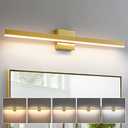 KAISITE Modern Vanity Light Gold Bathroom Light Fixture Over Mirror 32 inch Vanity Lighting Fixture Dimmable 5CCT LED Bar Vanity Light for Bathroom Restroom