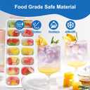 Ice Cube Trays with Lids for Freezer, 5 Pack Silicone Set, 70 Cubes