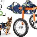 VEVOR Dog Wheelchair for Back Legs, Lightweight 2 Wheels Pet Wheelchair, Height, Width & Length Adjustable, Dog Cart with Shock-Absorbing Wheels, for Injured, Disabled Dogs