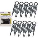 Good Hair Days Hair Pins - 2 1/2" Plastic, U-shaped Magic Grip Hairpins, Strong Durable Pins For Fine, Thick & Long Hair, Styling Accessories - Black, Set of 10