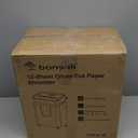 Bonsaii 12 Sheet Paper Shredder for Home Office, Heavy Duty Cross Cut Shredder with 5.5 Gal Pullout Bin, Home Shredder for CDs/Credit Card/Document/Mail, P-4 Security Level