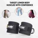 TAVIEW Ankle Straps Cable Machine Attachment for Gym - Cable Kickback Ankle Straps - Padded Ankle Cuffs for Glute Kickbacks and Leg Workouts