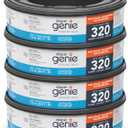 Diaper Genie Essentials Round Refill Pack of 4 | Holds Up to 1280 Newborn Diapers | Features Unscented Continuous Film | Compatible with Diaper Genie Complete and Expressions Pails