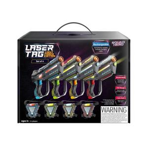 Squad Hero Rechargeable Laser Tag for Kids, Teens & Adults - Boys Gifts - Blasters & Vest Sensors - Fun Ideas Age 8+ Year Old Toys - 4 Set - Lazer Teen Boy Game Boys & Girls Outdoor Teenage Activities